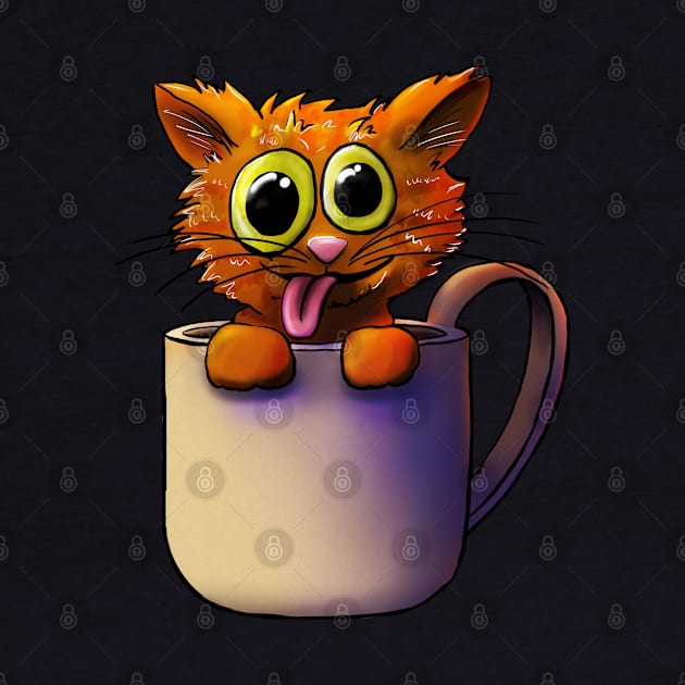 Cats N Coffee Orange by chris_hinton_studios